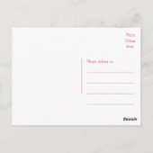 Bloemen Dank u rode rozenbloem Briefkaart (Achterkant)