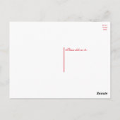 Bloemen Dank u rode rozenbloem Briefkaart (Achterkant)