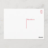 Bloemen Dank u rode rozenbloem Briefkaart (Achterkant)