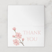 Bloemen Dank u Roze Kersenbloesem Bloem Feest Plaatskaartje (Buitenkant ongevouwen)
