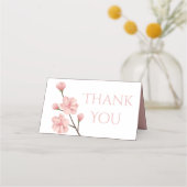 Bloemen Dank u Roze Kersenbloesem Bloem Feest Plaatskaartje (Voorkant)