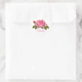 Bloemen dank u roze roos bloem bruiloft hart sticker (Tas)