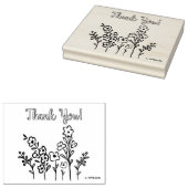 Bloemen + Dank u Stempel voor het Kleuren of het S (Gestempeld)