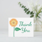 Bloemen Dank u Waterverf Paarse Bloem Briefkaart (Staand voorkant)