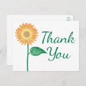 Bloemen Dank u Waterverf Paarse Bloem Briefkaart (Voorkant / Achterkant)