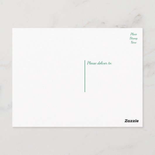 Bloemen Dank u Waterverf Paarse Bloem Briefkaart (Achterkant)