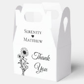 Bloemen Dank u Zonnebloemen Trouwfeest Bedankdoosjes (Geopend)