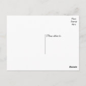 Bloemen Dank U Zwart-Wit Damask Briefkaart (Achterkant)