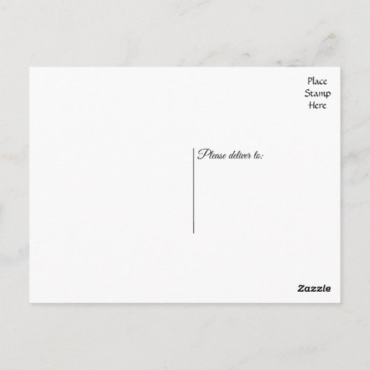 Bloemen Dank U Zwart-Wit Damask Briefkaart (Achterkant)