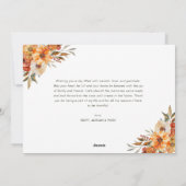 Bloemen Dankbare en dankbare Thanksgiving Feestdagenkaart (Achterkant)