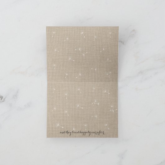 Bloemen Dankjewelkaart van jute Bedankkaart (Binnen)