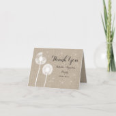 Bloemen Dankjewelkaart van jute Bedankkaart (Voorkant)