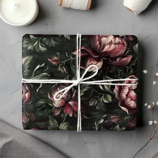  Bloemen Dark Floral Barok Fine Art Cadeaupapier
