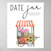 Bloemen Date nacht ideeën. Date pot bruidsspel Poster (Voorkant)