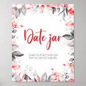 Bloemen date night ideeën. Date pot bruidsspel Poster (Voorkant)