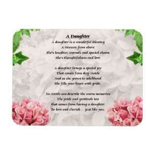 Bloemen - Daughter Poem Magnet Magneet