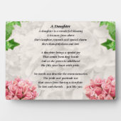Bloemen - Daughter Poem Plaque Fotoplaat (voorkant)