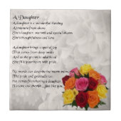 Bloemen - Daughter Poem Tile Tegeltje (Voorkant)