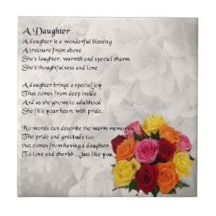 Bloemen - Daughter Poem Tile Tegeltje
