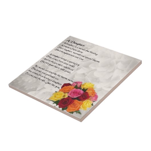 Bloemen - Daughter Poem Tile Tegeltje (Zijkant)