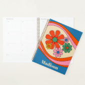 Bloemen Daydream Retro 60s 70s Bloemen Kleurrijk Planner (Display)