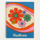 Bloemen Daydream Retro 60s 70s Bloemen Kleurrijk Planner (Voorkant)