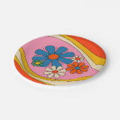 Bloemen Daydream Retro Flower Power 60s 70s Papieren Bordje (Gekanteld)