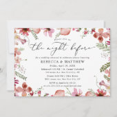 Bloemen de avond voor bruiloft repetitie diner kaart (Voorkant)