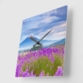 Bloemen | De Fugi Japan Vierkante Klok (Hoek)