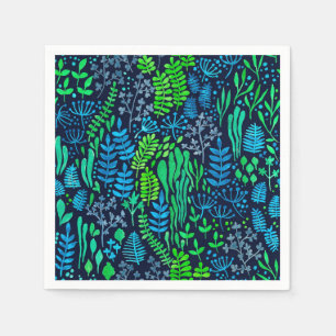 Bloemen de krabbels donkere achtergrond van de servetten