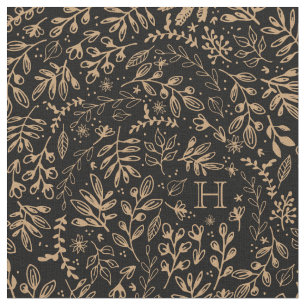 Bloemen de met monogram van de Oogst van   Stof