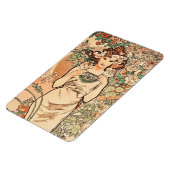 Bloemen - de Roos van Alphonse Mucha Magneet (Linkerzijde)