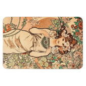 Bloemen - de Roos van Alphonse Mucha Magneet (Horizontaal)
