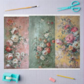 Bloemen Decopauge papier voor breadboards. (Craft)