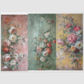 Bloemen Decopauge papier voor breadboards. (Voorkant)