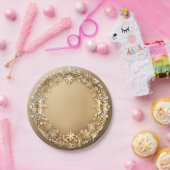 Bloemen decor voor uw feest. papieren bordje (Feest)