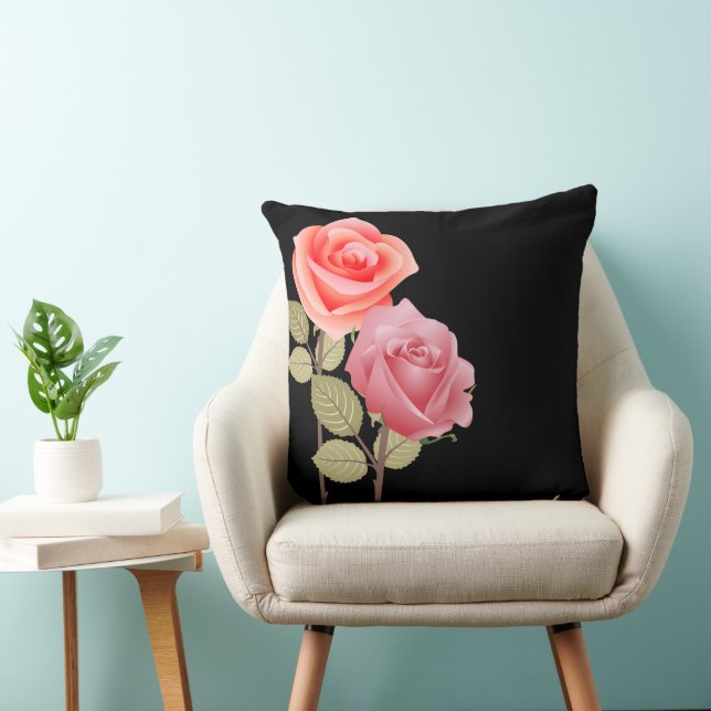 bloemen decoratie kussen (Stoel)