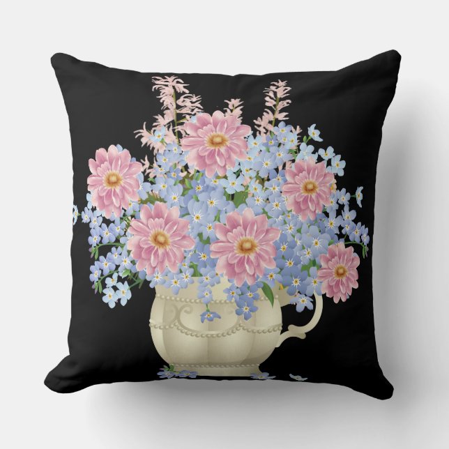 bloemen decoratie kussen (Voorkant)