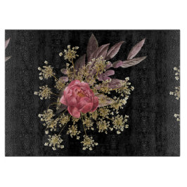 bloemen decoratie snijplank