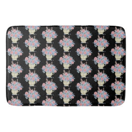 bloemen decoratie werpt kussen badmat