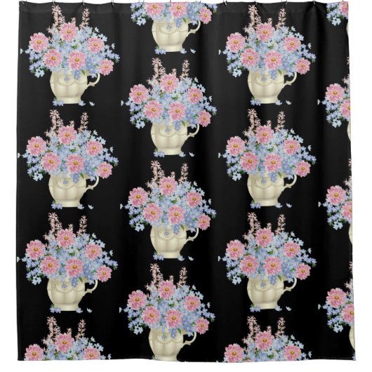 bloemen decoratie werpt kussen douchegordijn (Voorkant)