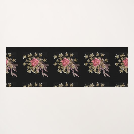 bloemen decoratie yogamat (Achterkant (horizontaal))