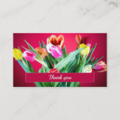 Bloemen decoraties business dank u kaart contactkaartje (Voorkant)