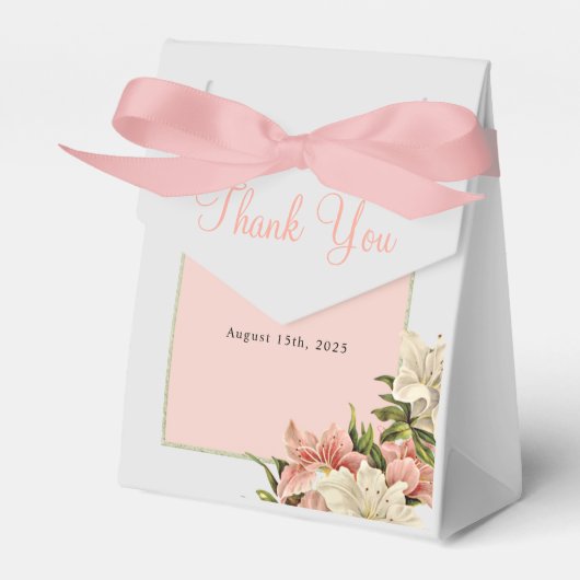 Bloemen decoraties Vrouwelijke verjaardag Bedankdoosjes (Voorkant Zijde)