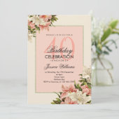 Bloemen decoraties Vrouwelijke verjaardag Kaart (Staand voorkant)