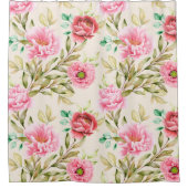  bloemen decoratieve eye-catching douchegordijn (Voorkant)