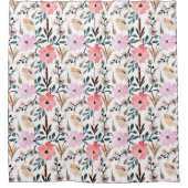  bloemen decoratieve eye-catching douchegordijn (Voorkant)