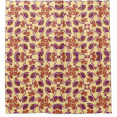  bloemen decoratieve eye-catching douchegordijn (Voorkant)