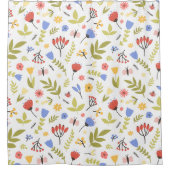  bloemen decoratieve eye-catching douchegordijn (Voorkant)