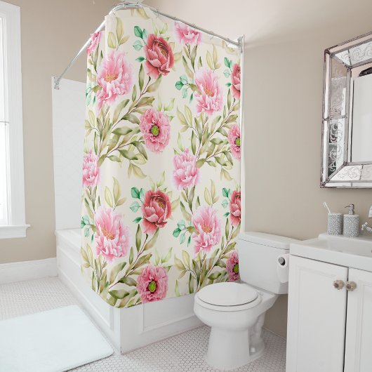  bloemen decoratieve eye-catching douchegordijn